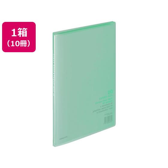 コクヨ クリヤーブック〈キャリーオール〉固定式 A4 20ポケット 緑 10冊 Ａ４ 固定式クリヤー...