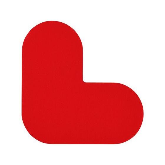 【お取り寄せ】緑十字 L型 赤 QCL-R 100×100 10枚組 PVC 安全標識 ステッカー ...