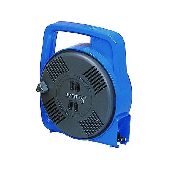 【お取り寄せ】ハタヤ マックリール 単相100V 5m 手動巻 ブルー MS-5-B コードリール１...