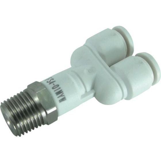 【お取り寄せ】チヨダ ファイブSUSメイルブランチワイ 白 4mm・R1／8 FS4-01MYW 汎...