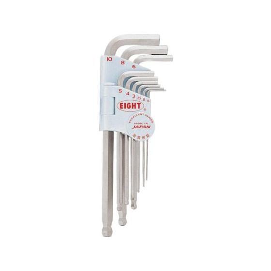 【お取り寄せ】エイト 六角棒スパナ テーパーヘッド セミロング セット TMS-9 六角棒レンチ ド...