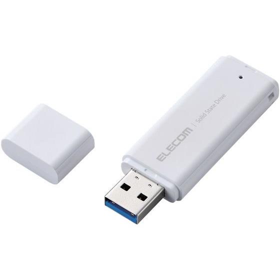【お取り寄せ】エレコム 外付けSSD 250GB キャップ式 ホワイト ESD-EMC0250GWH...