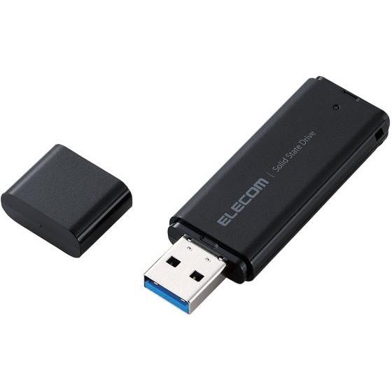エレコム 外付けSSD 500GB キャップ式 ブラック ESD-EMC0500GBK ＳＳＤ 外付...