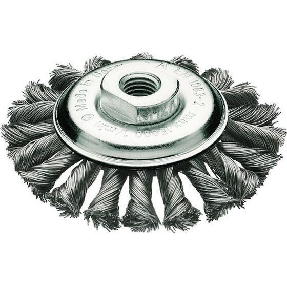 【お取り寄せ】LESSMANN 左右逆ノットベベルブラシ Φ115 高張度鋼線 線径0.5 4722...