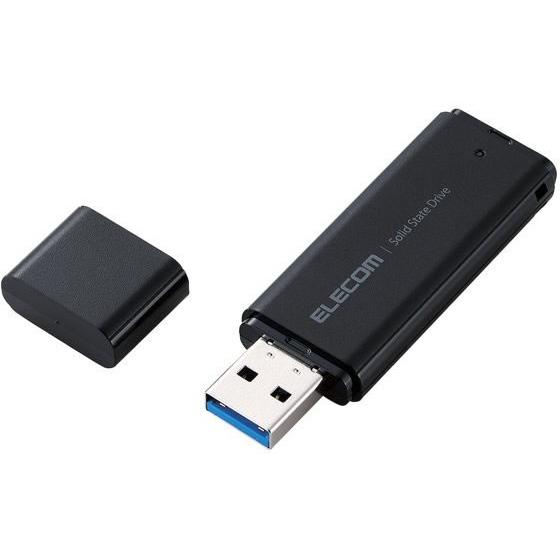 エレコム 外付けSSD 1TB キャップ式 ブラック ESD-EMC1000GBK