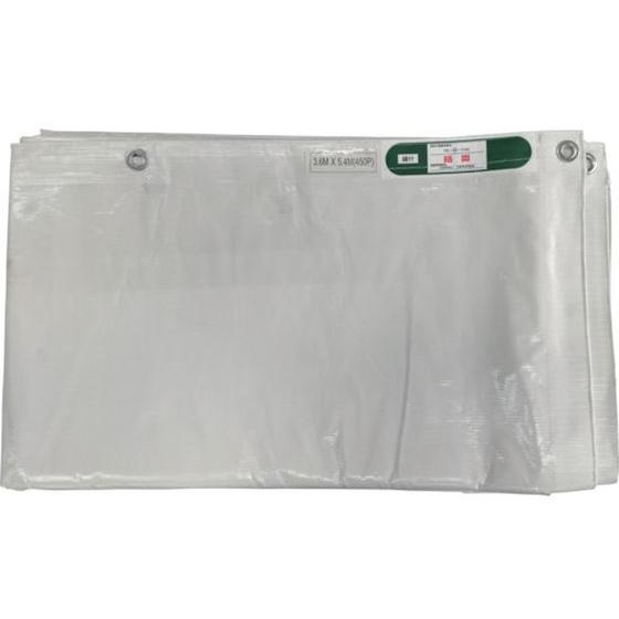 【お取り寄せ】ユタカメイク 白防炎シート普及型 3.6m×5.4m B-244 防炎シート 現場 安...