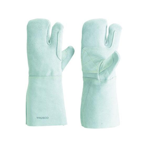 【お取り寄せ】TRUSCO ケブラー(R)糸使用溶接手袋 3本指 裏綿付 KEVY-T3 牛革手袋 ...