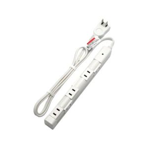 星光商事 回転スリムタップ 白色 1m SK-6KRT01W コード付き電源タップ２ピン 電源タップ ＯＡタップ 配線パーツ 家電