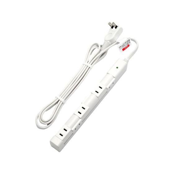 星光商事 回転スリムタップ 白色 2m SK-6KRT02W コード付き電源タップ２ピン 電源タップ...