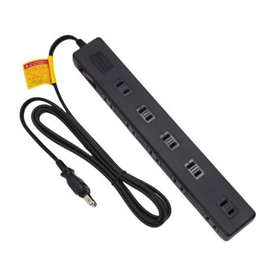 星光商事 10個口 電源タップ 黒色 2m SK-2P10ACBR02BK コード付き電源タップ２ピ...