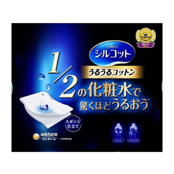 ユニ・チャーム シルコット うるうるコットン スポンジ仕立て 40枚 コットン スポンジ メイクアッ...