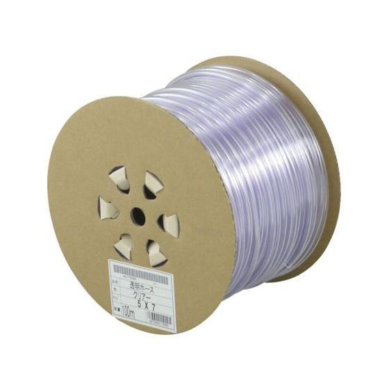 【お取り寄せ】サンヨー 透明ホース5×7 100mドラム巻 TM-57D100T チューブ ホース類...