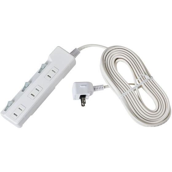 【お取り寄せ】朝日電器 スイッチ付 電源タップ 3個口 5m 耐雷 WLK-R35SW コード付き電...
