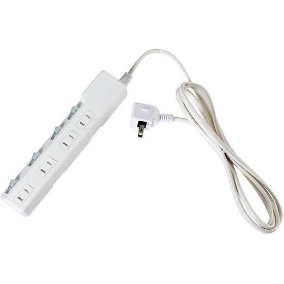 【お取り寄せ】朝日電器 スイッチ付 電源タップ 4個口 2m 耐雷 WLK-R42SW コード付き電...