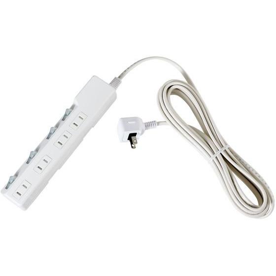 【お取り寄せ】朝日電器 スイッチ付 電源タップ 4個口 5m 耐雷 WLK-R45SW コード付き電...
