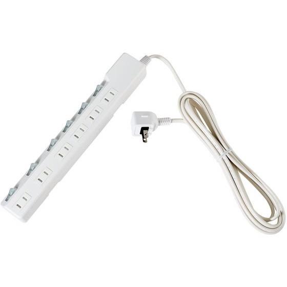 【お取り寄せ】朝日電器 スイッチ付 電源タップ 6個口 3m 耐雷 WLK-R63SW コード付き電...