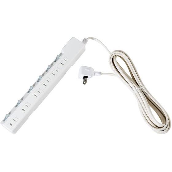 【お取り寄せ】朝日電器 スイッチ付 電源タップ 6個口 5m 耐雷 WLK-R65SW コード付き電...
