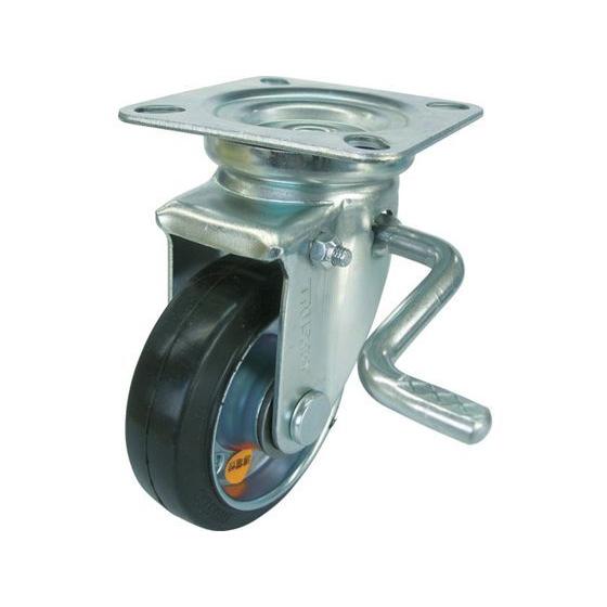 【お取り寄せ】TRUSCO 導電性ゴムキャスター 自在ダブルストッパー付 Φ100 TYEJB-10...