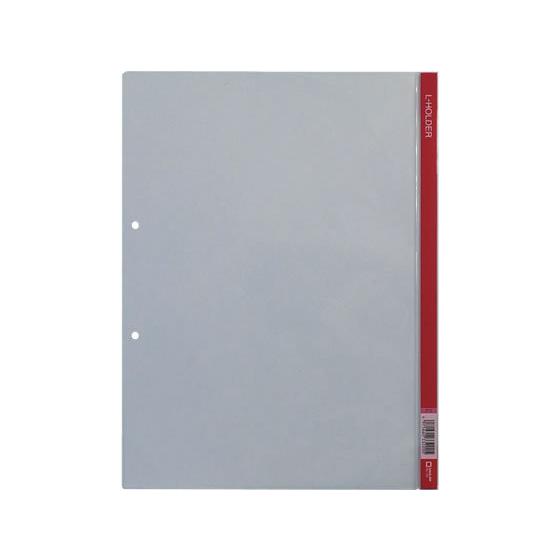 キングジム Lホルダー A4タテ 2穴 赤 5枚 730-R クリアホルダータイプポケット 特殊用途...