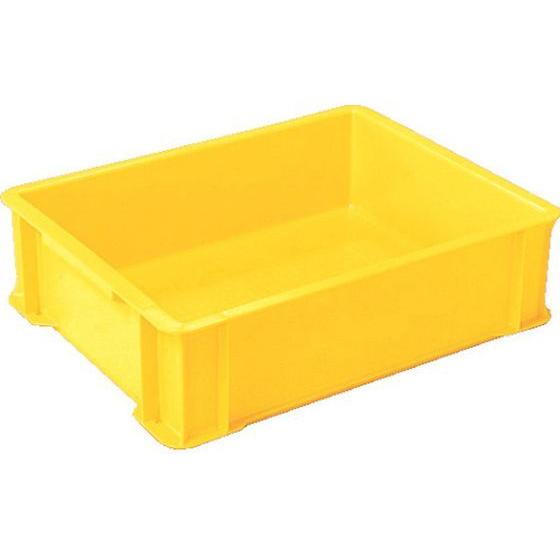 【お取り寄せ】ヒシ S型コンテナ有効内寸398×308×106mm 黄 S-14 ボックスコンテナ ...