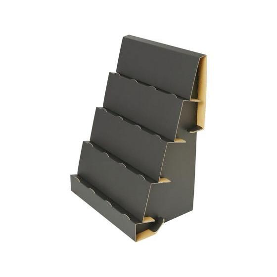 ササガワ オリジナルワークス 組立式傾斜かざり棚 ブラック 2台入 ディスプレイケース ディスプレイ...