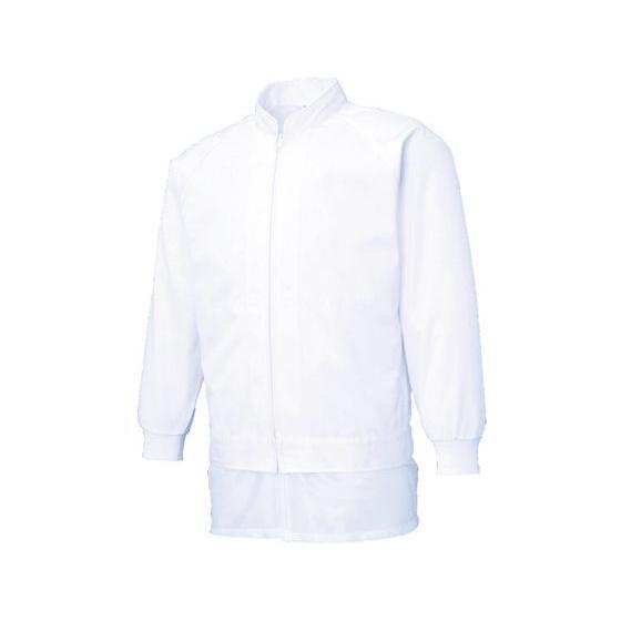 【お取り寄せ】サンエス 男女共用混入だいきらい長袖ジャケット LL 白 作業着 雨具 塗装服 ウェア...