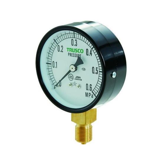 【お取り寄せ】TRUSCO JIS汎用圧力計A型75φ 圧力レンジ0.0~0.60MPa TPG75...