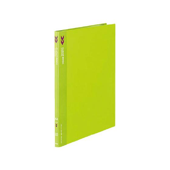 コクヨ クリヤーブック〈K2〉固定式 A4 10ポケット 黄緑 Ａ４ 固定式クリヤーファイル