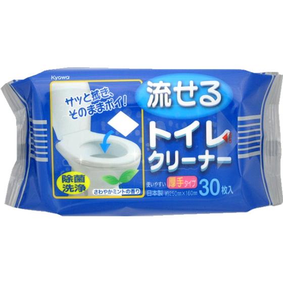 協和紙工 流せるトイレクリーナー 厚手 30枚 15-054