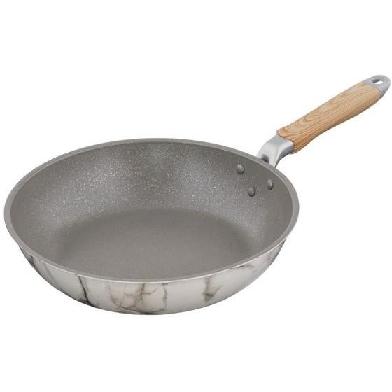 【お取り寄せ】LIV PLUS ベストコ フライパン 28cm ホワイト 大理石柄