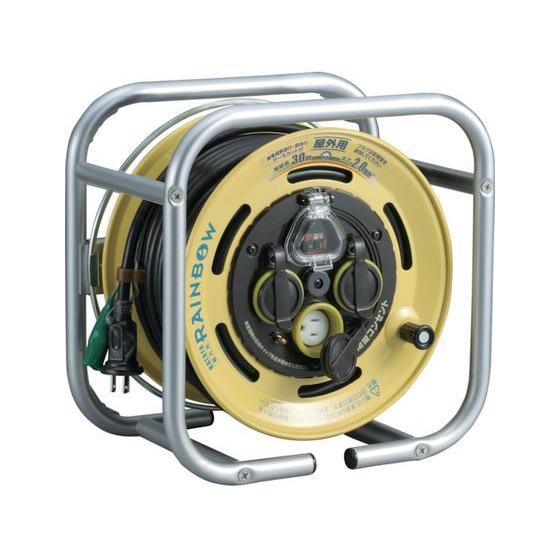 【お取り寄せ】ハタヤ 段積みリールケーブルタイプ 漏電遮断器付 接地付温度センサー付 DSBE-30...