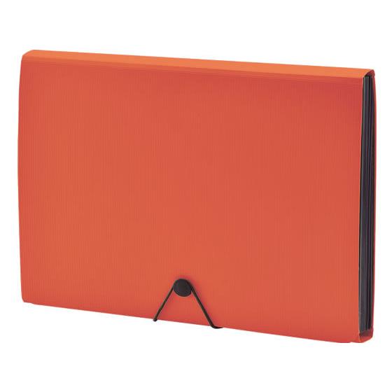 リヒトラブ SMART FIT ドキュメントファイル A4 12仕切 オレンジ 書類ファイル ケース...