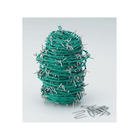 【お取り寄せ】TRUSCO 有刺鉄線 カラー 2.0mm×100m TUW-20-100G 防犯