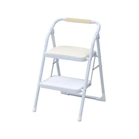 YAMAZEN チェア踏み台 折りたたみ 2段 ホワイト WCS-2R(WH) 踏み台 折りたたみ式...