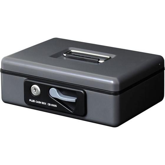 【お取り寄せ】プラス 小型 手提金庫 SS ダークグレー 12863 CB-050GDG 手提金庫 ...