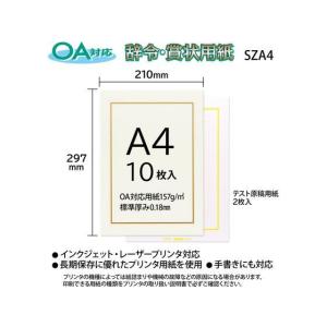 オキナ OA対応辞令・賞状用紙 A4 10枚 ...の詳細画像2