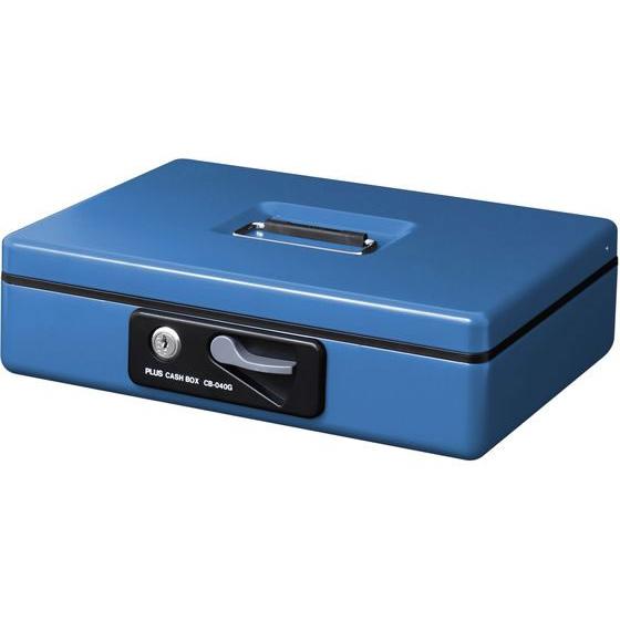【お取り寄せ】プラス 小型 手提金庫 S ブルー 13127 CB-040GBL 手提金庫 現金管理