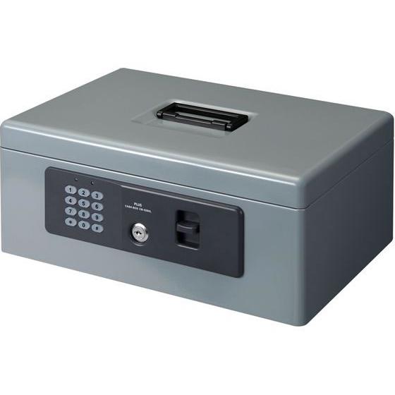 【お取り寄せ】プラス 手提金庫 電子ロック A4 グレー 13101 CB-020HL 手提金庫 現...