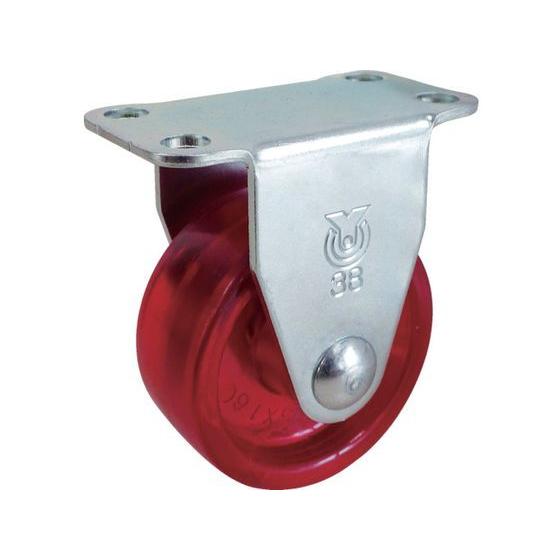 【お取り寄せ】ユーエイ スケルトンキャスター固定車 38径ポリカーボネート車(赤) GR-38PC-...