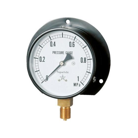 【お取り寄せ】右下 一般圧力計(B枠立型・φ100) 圧力レンジ0.0~0.10MPa G421-2...