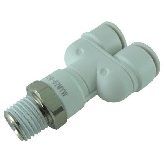 【お取り寄せ】チヨダ ファイブメイルブランチワイ W(白)10mm・R1／4 F10-02MYW 汎...