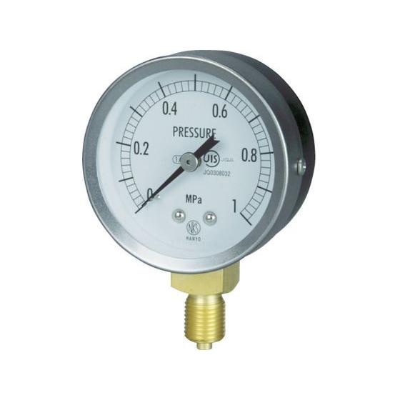 【お取り寄せ】長野 JIS汎用形圧力計A枠(ストレート) 圧力レンジ(MPa):0.0~1.00 G...