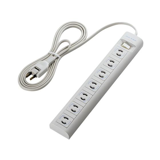 エレコム 抜け止めマグネット雷タップ2ピン7個口 2m T-Y3A-2720WH