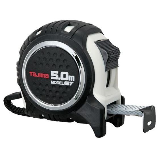 【お取り寄せ】タジマ G7ロック25 5.0m メートル目盛 黒／白 G7L2550W コンベックス...