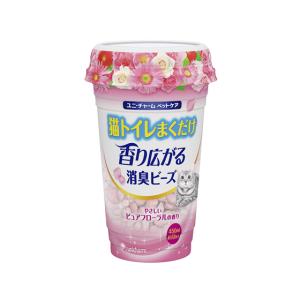 まとめ）猫トイレまくだけ 香り広がる消臭ビーズやさしいピュア