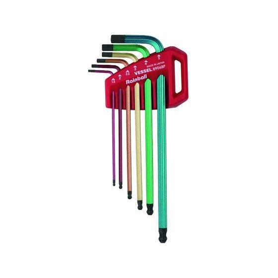 【お取り寄せ】ベッセル レインボールL型レンチ 8906BP 6本組 8906BP 六角棒レンチ ド...