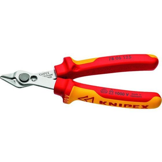 【お取り寄せ】KNIPEX 絶縁スーパーニッパー 7806-125 ニッパ ペンチ プライヤー 作業...