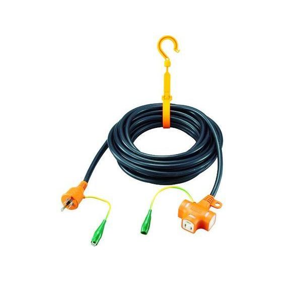 【お取り寄せ】TRUSCO 抜け止めアース付ポッキンプラグ延長コード 10m TKC-NDPK10 ...