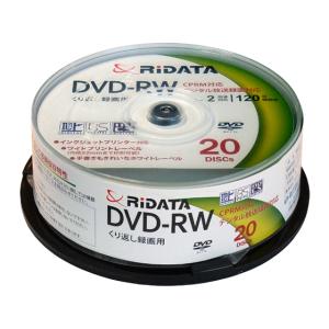 RiDATA CPRM対応録画用DVD-RW 2X 20枚スピンドル  ＤＶＤ−ＲＷ 録画用ＤＶＤ 記録メディア テープ｜JetPrice