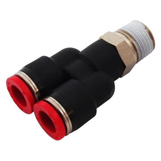 【お取り寄せ】新潟精機 チューブ用ワンタッチ継手 ブランチY PX8-02 空圧工具 作業用品 工具